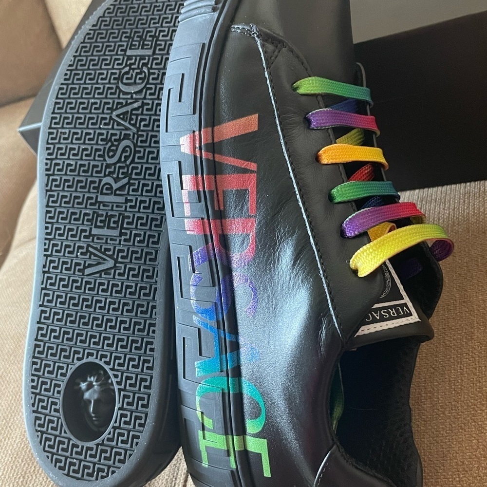 Versace Leather Sneakers - Picture 4 of 12